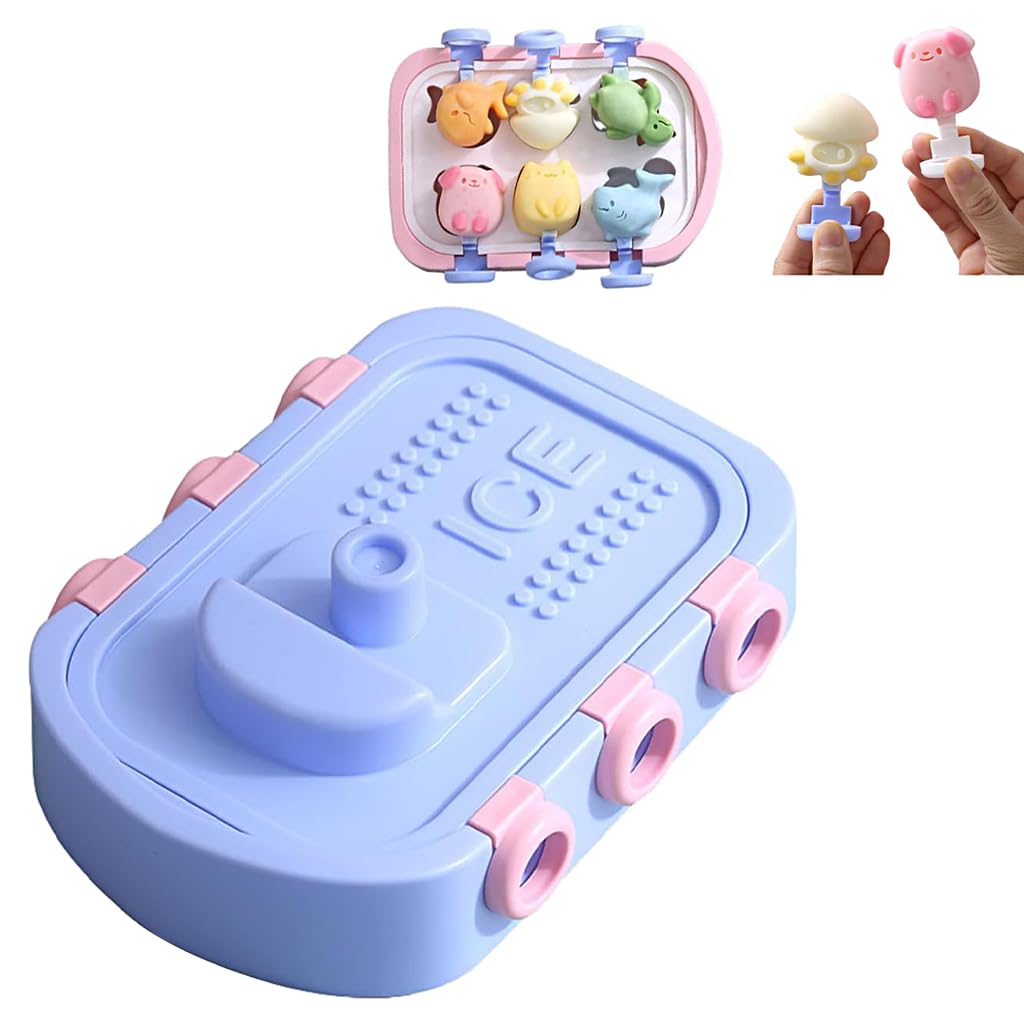 HASTHIP Cartoon Ice Cream Mould BPA-free Food Grade Silicone Ice Cream Moulds for Freezer, Frozen Fruit Purees DIY Ice Cream Kids Food Ice Cube Mould Silicone Moulds Chocolate Moulds HASTHIP Cartoon Ice Cream Mould BPA-free Food Grade Silicone Ice Cream Moulds for Freezer, Frozen Fruit Purees DIY Ice Cream Kids Food Ice Cube Mould Silicone Moulds Chocolate Moulds